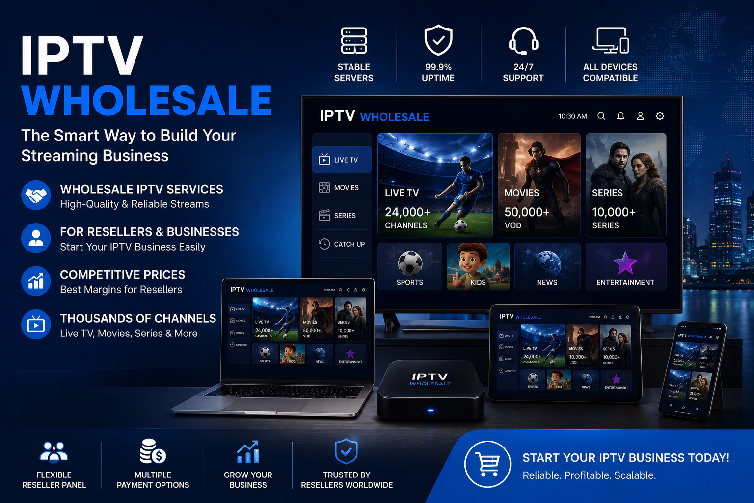 IPTV wholesale business and streaming service guide