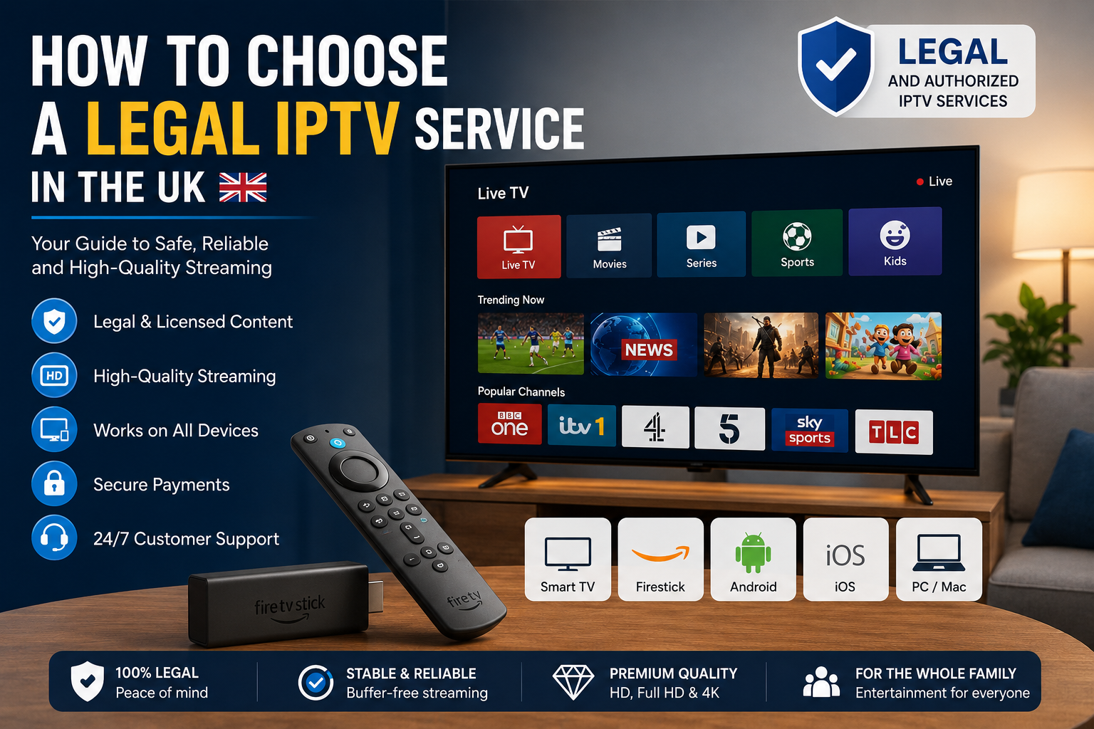 How to choose a legal IPTV service in the UK