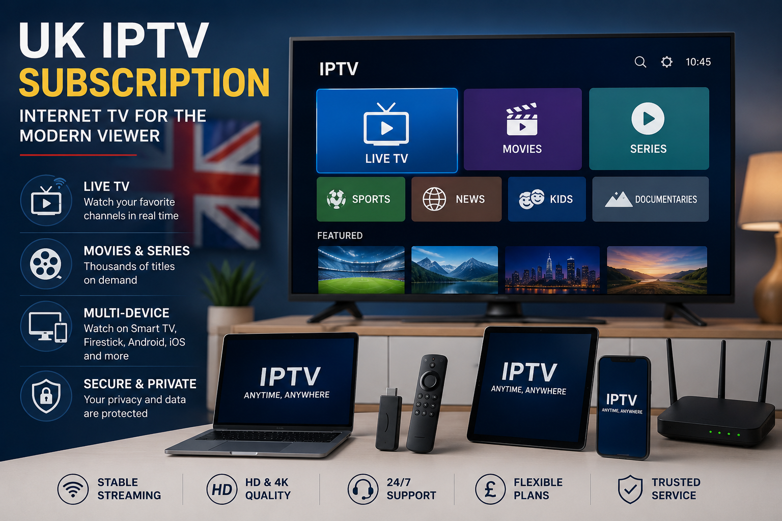 UK IPTV subscription guide for viewers