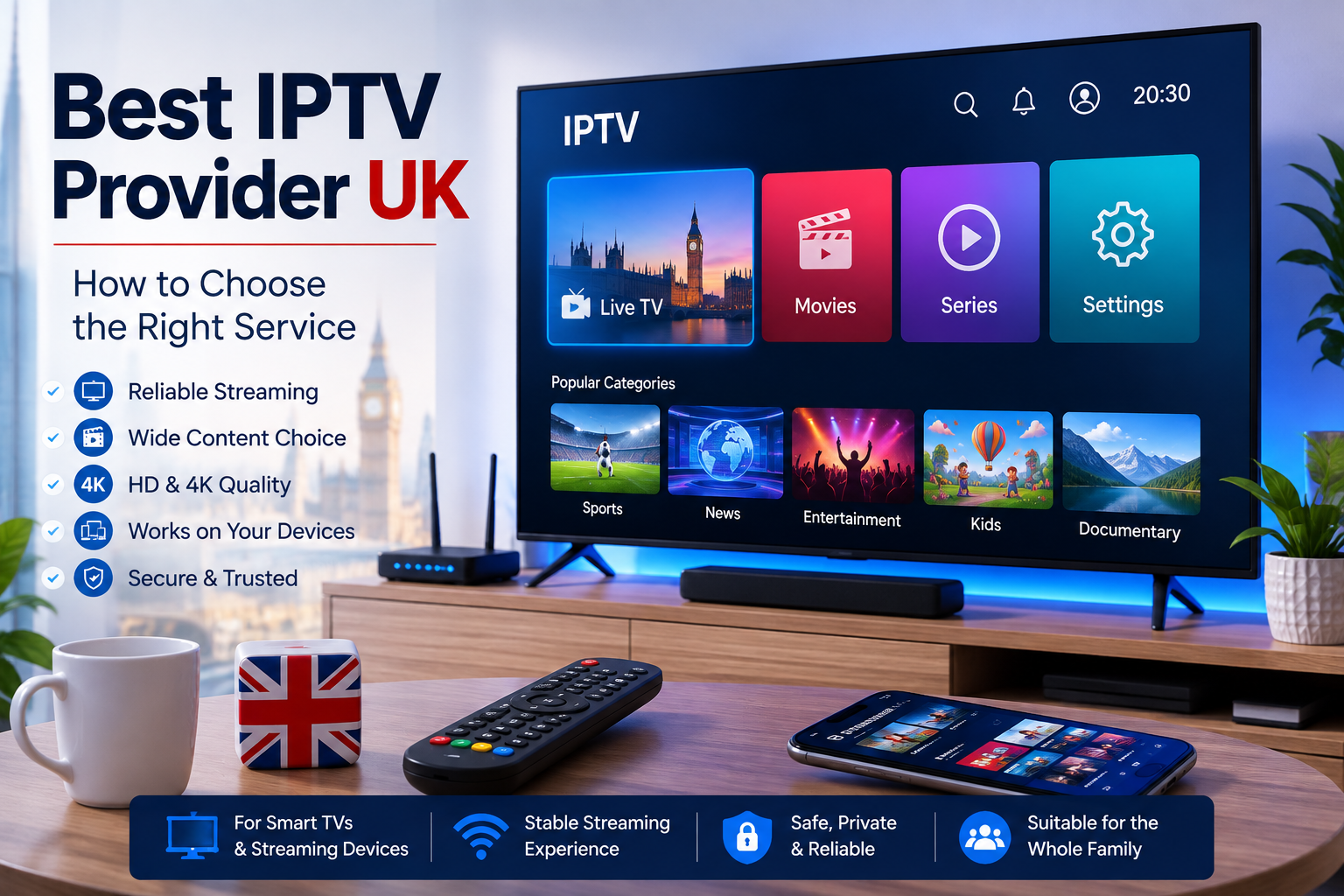 Best IPTV provider UK guide