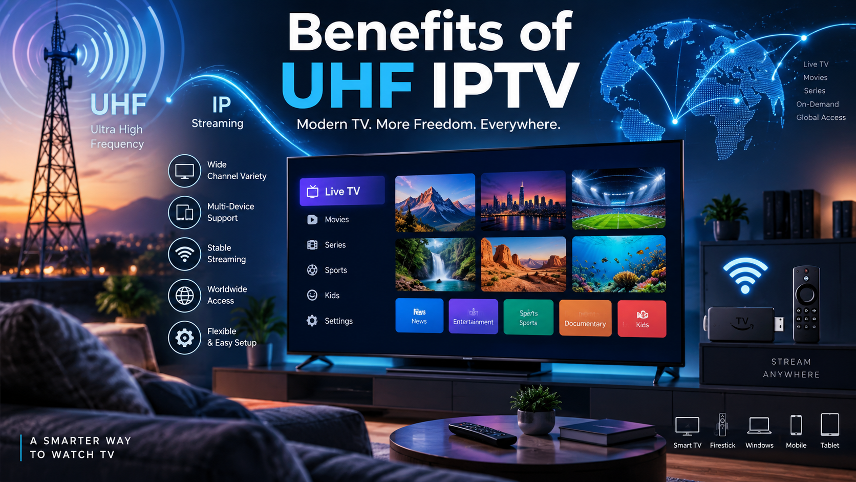 Explore the benefits of UHF IPTV and modern internet-based streaming services.