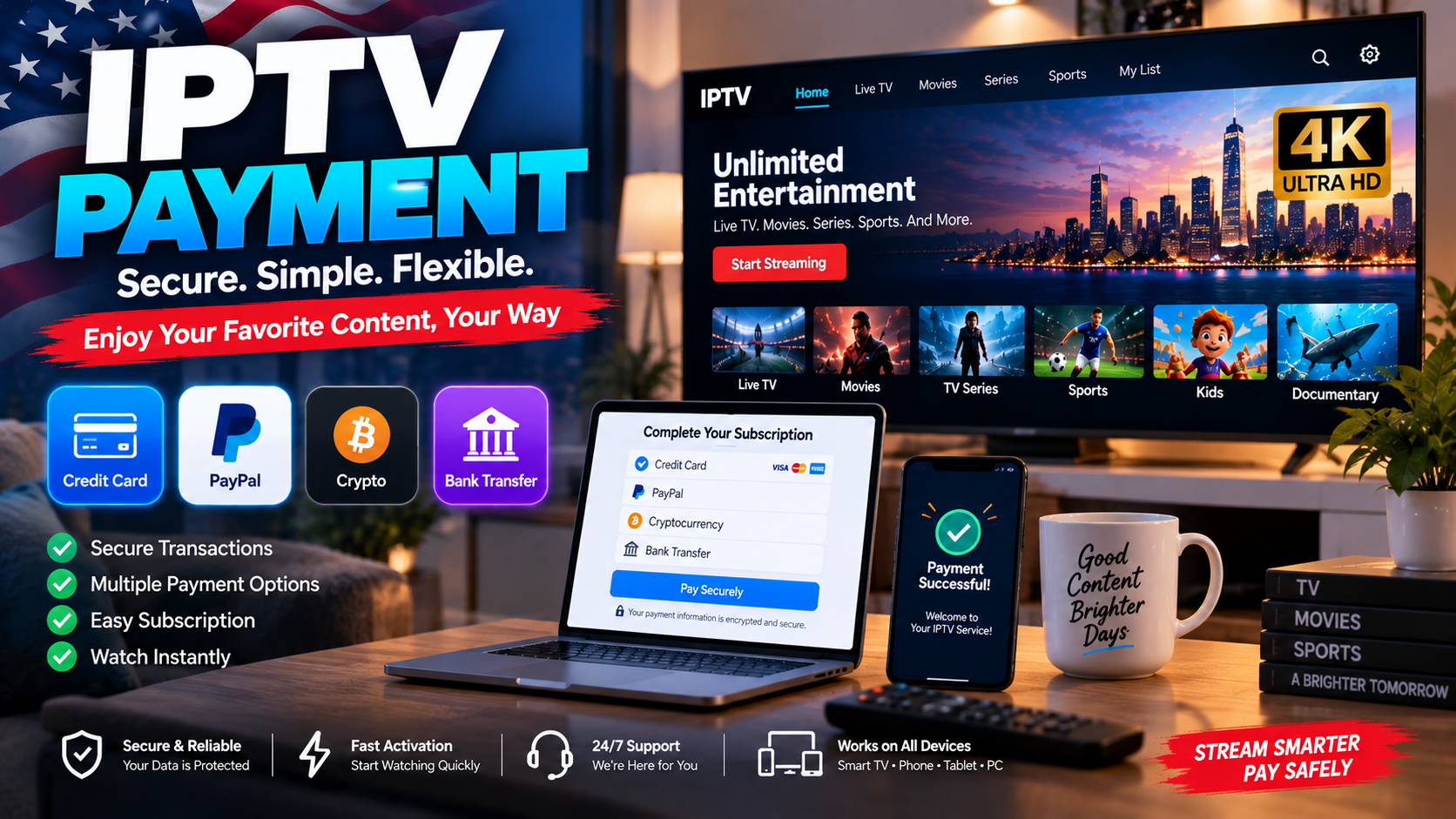 IPTV payment and secure subscription billing guide in the USA