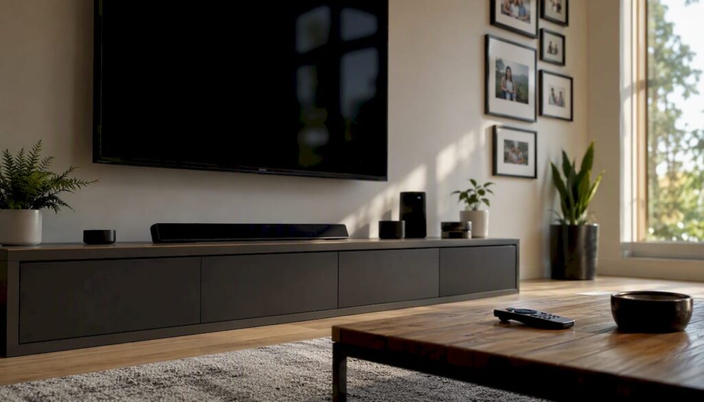 Roku streaming device connected to TV