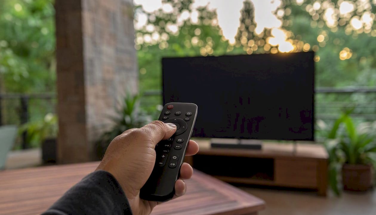 Remote control selecting IPTV app